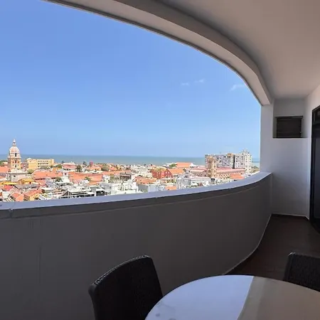 Iconic Clock Tower View - Balcony - Downtown Loft Cartagena